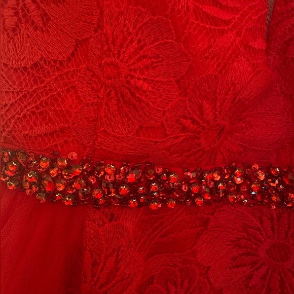 Rachel Allan Red Prom Dress - Picture 2 of 14